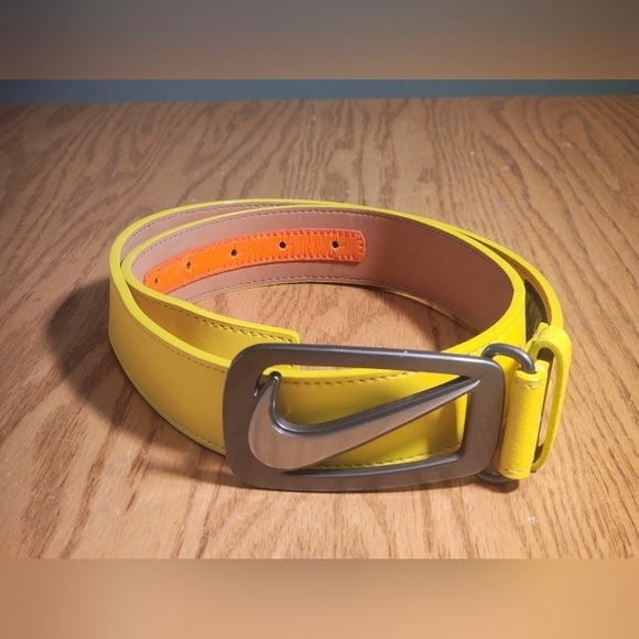 Nike Other - Nike Men's Signature Swoosh Cutout II Belt Yellow Golf